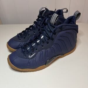 Size 5 (GS) - Nike Little Posite One Mid Midnight Navy